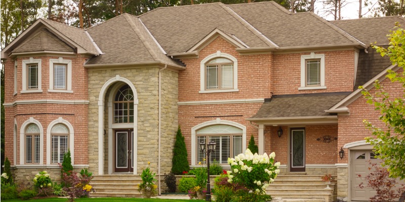 Exterior Home Designs with Stone and Brick | Grand River